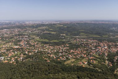 Sırbistan 'ın Avala Kulesi' nden inanılmaz panoramik manzara