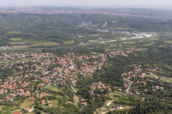 Sırbistan 'ın Avala Kulesi' nden inanılmaz panoramik manzara — Stok fotoğraf