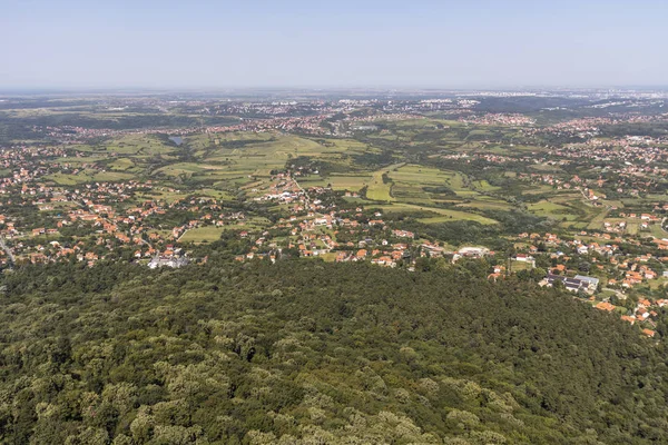 Sırbistan 'ın Avala Kulesi' nden inanılmaz panoramik manzara — Stok fotoğraf