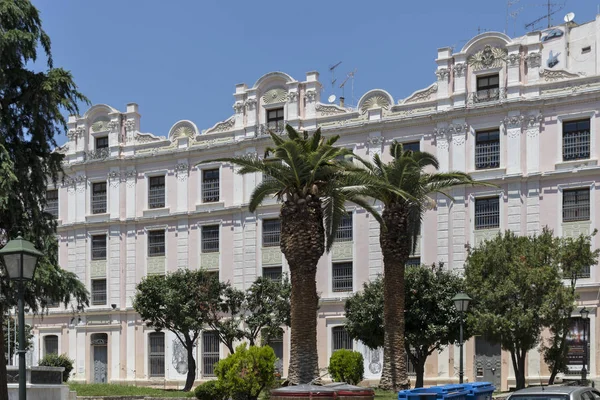 Typische straat en huizen in het centrum van de stad Kavala, Greec — Stockfoto