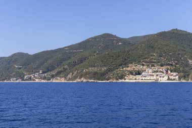 Yunanistan 'ın Athos Dağı' ndaki Xenophontos manastırı