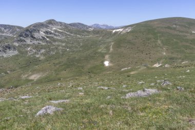 Belmeken Peak yakınlarındaki manzara, Rila dağı, Bulgaristan