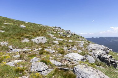 Belmeken Peak yakınlarındaki manzara, Rila dağı, Bulgaristan