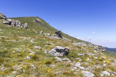 Belmeken Peak yakınlarındaki manzara, Rila dağı, Bulgaristan
