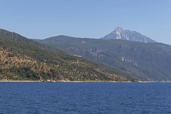Monte Athos en Estado Monástico Autónomo de la Santa Montaña — Foto de Stock