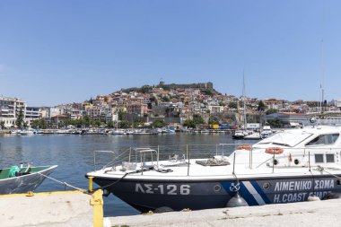 Yunanistan 'ın Kavala limanında balıkçı tekneleri