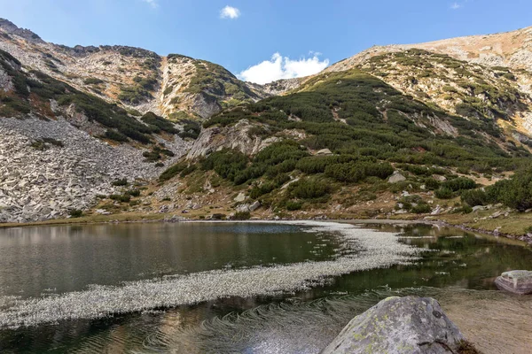 Lanskap Musim Gugur Danau Muratovo Hvoynato Pirin Mountain Bulgaria — Stok Foto