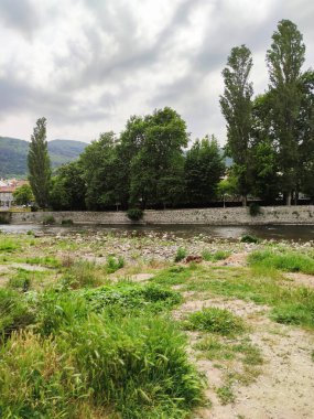 ASENOVGRAD, BULGARIA - 18 Mayıs 2020: Bulgaristan 'ın Filibe Bölgesi, Asenovgrad şehir merkezi