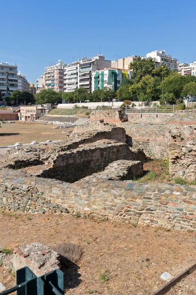 Thessaloniki Grecia Septiembre 2019 Ruinas Del Foro Romano Centro Ciudad —  Fotos de Stock