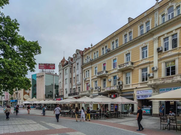 Plovdiv Bulgaria Травня 2020 Центральна Пішохідна Вулиця Князь Олександр Місті — стокове фото