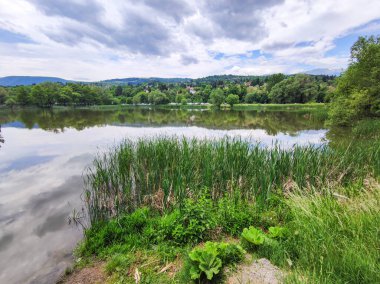 Pancharevo Gölü Bahar Manzarası, Sofya Şehir Bölgesi, Bulgaristan