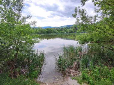 Pancharevo Gölü Bahar Manzarası, Sofya Şehir Bölgesi, Bulgaristan