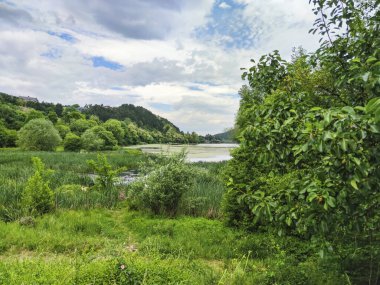 Pancharevo Gölü Bahar Manzarası, Sofya Şehir Bölgesi, Bulgaristan