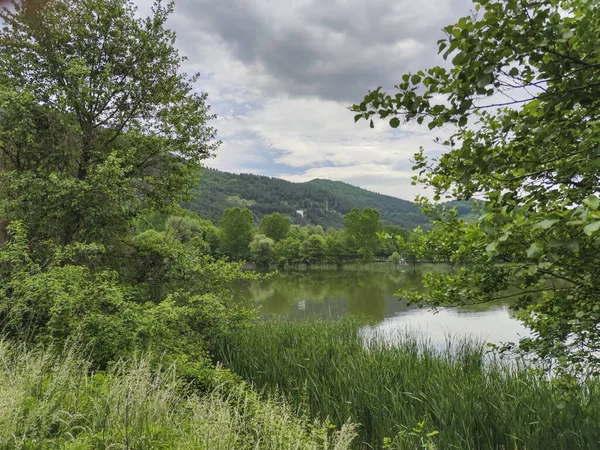 Paysage Printanier Lac Pancharevo Région Sofia Bulgarie — Photo