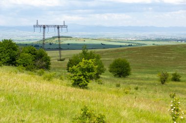 Lyulin Dağı 'nın bahar manzarası, Sofya Şehir Bölgesi, Bulgaristan