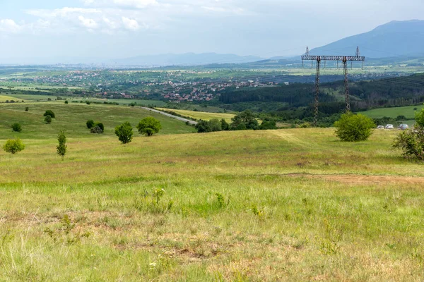 Lente Landschap Van Lyulin Mountain Sofia City Region Bulgarije — Stockfoto