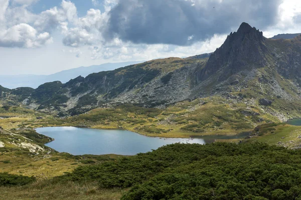 Summer View Twin Lake Rila Mountain Seven Rila Lakes Bulgaria — Stock Photo, Image