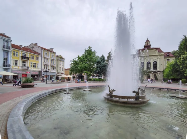 Plovdiv Bulgaria Mayo 2020 Calle Peatonal Central Knyaz Alexander Know — Foto de Stock