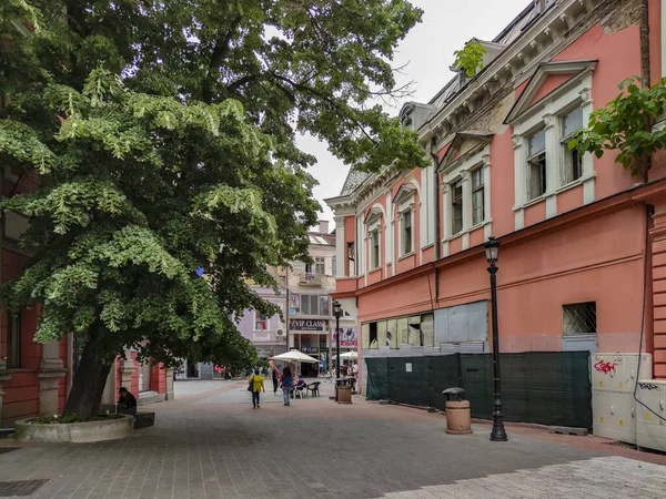 Plovdiv Bulgaria 2020年5月19日 保加利亚普罗夫迪夫市中心的典型街道 — 图库照片