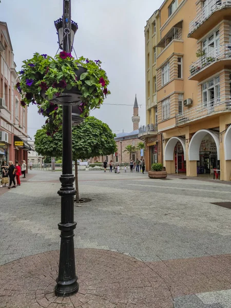 Plovdiv Bulgaria Травня 2020 Центральна Пішохідна Вулиця Князь Олександр Знаю — стокове фото