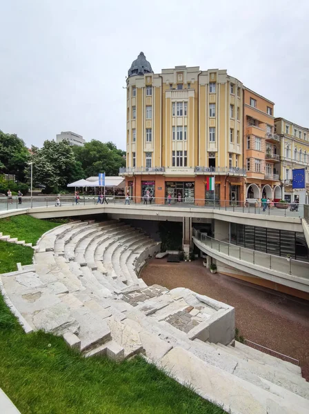 Plovdiv Bulgarie Mai 2020 Ruines Stade Romain Dans Ville Plovdiv — Photo