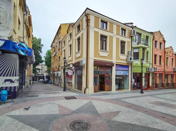 Plovdiv Bulgária Május 2020 Tipikus Utca Házak Sétálóutcában Plovdiv Bulgária — Stock Fotó