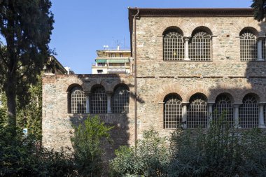 Yunanistan 'ın orta kesimindeki Selanik kentinde bulunan Acheiropoietos antik Bizans Kilisesi