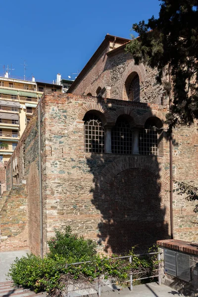 Oude Byzantijnse Kerk Van Acheiropoietos Het Centrum Van Thessaloniki Centraal — Stockfoto