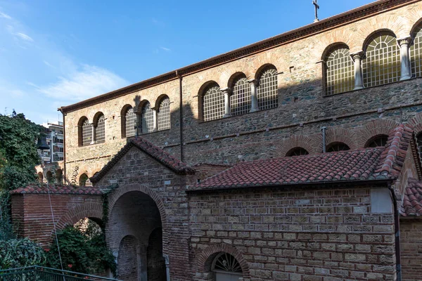 Oude Byzantijnse Kerk Van Acheiropoietos Het Centrum Van Thessaloniki Centraal — Stockfoto