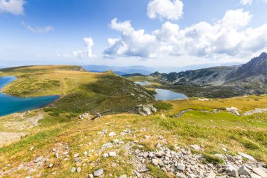 Yedi Rila Gölleri 'nin muhteşem manzarası, Rila Dağı, Bulgaristan