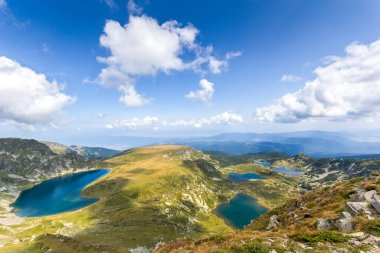 Amazing panorama of The Seven Rila Lakes, Rila Mountain,  Bulgaria clipart