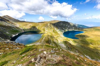 Yedi Rila Gölleri 'nin muhteşem manzarası, Rila Dağı, Bulgaristan