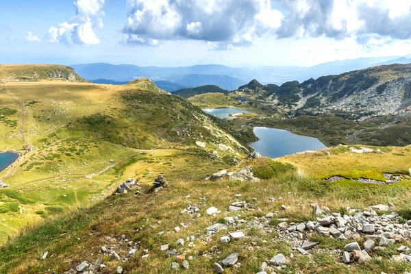 Wspaniała Panorama Siedmiu Jezior Rila Góra Rila Bułgaria — Zdjęcie stockowe
