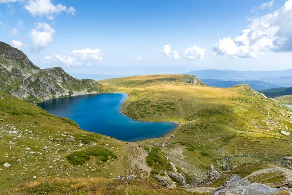 Paisagem Com Lago Rim Montanha Rila Sete Lagos Rila Bulgária — Fotografia de Stock