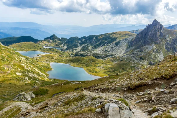 Panorama Incroyable Sur Les Sept Lacs Rila Montagne Rila Bulgarie — Photo