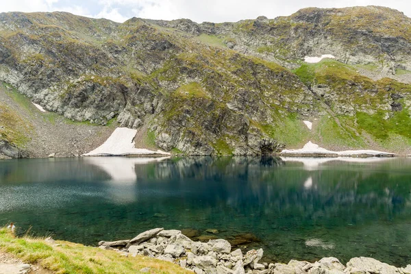 Increíble Paisaje Con Lago Del Ojo Montaña Rila Los Siete — Foto de Stock