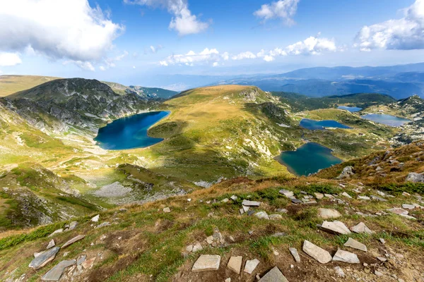 Wspaniała Panorama Siedmiu Jezior Rila Góra Rila Bułgaria — Zdjęcie stockowe