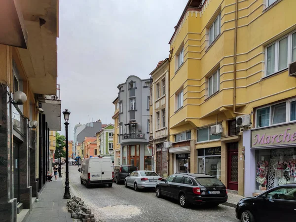 Plovdiv Bulgaria May 2020 典型街和保加利亚普罗夫迪夫市步行街的房屋 — 图库照片