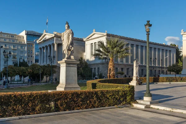 Athens Griekenland Januari 2017 Monument Voor Universiteit Van Athene Attica — Stockfoto