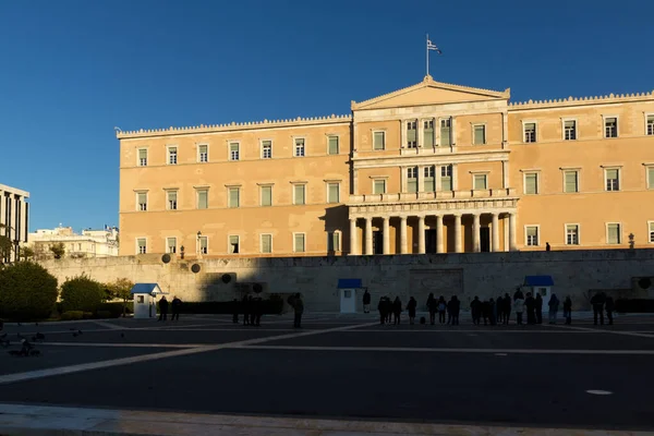 Ati Greece Ocak 2017 Atina Attica Yunanistan Daki Yunan Parlamentosu — Stok fotoğraf