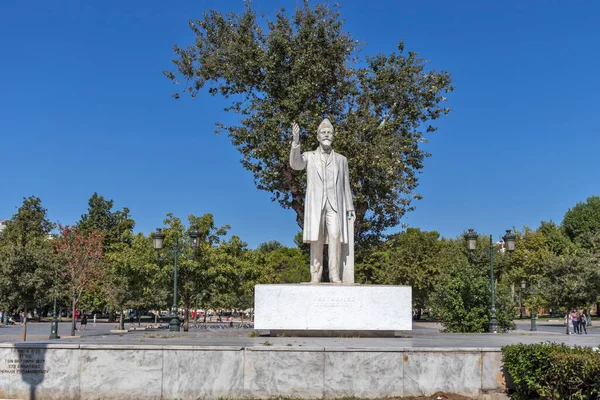 Thessaloniki Grèce Septembre 2019 Statue Eleftherios Venizelos Dans Centre Thessalonique — Photo