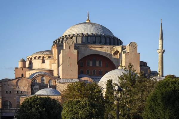 Istanbul Turquie Juillet 2019 Coucher Soleil Sur Musée Hagia Sophia — Photo