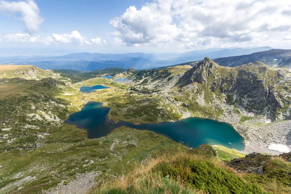 Panoramautsikt Över Sju Rilasjöarna Rilaberget Bulgarien — Stockfoto