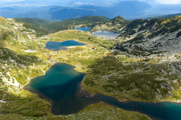 Панорамный Вид Семь Рильских Озер Гора Рила Болгария — стоковое фото