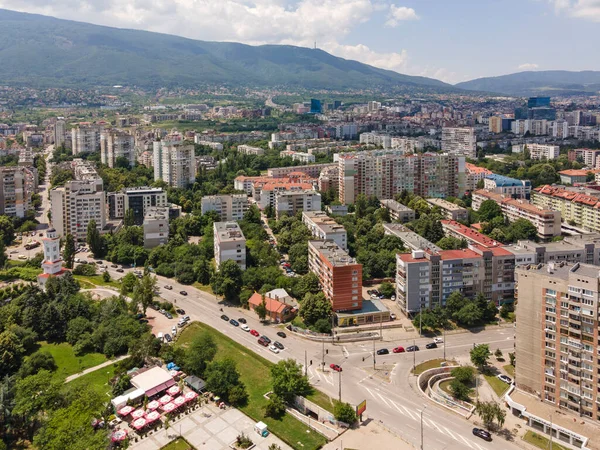 Bulgaristan South Park Yakınlarındaki Sofya Kentinin Hava Manzarası — Stok fotoğraf