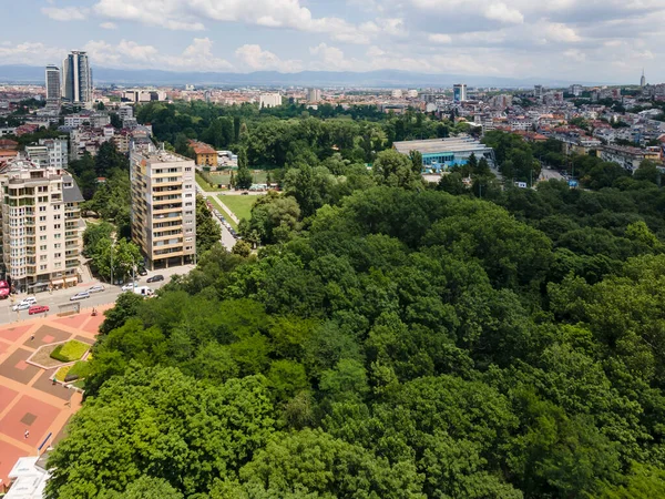 Vista Aérea Cidade Sofia Perto South Park Bulgária — Fotografia de Stock