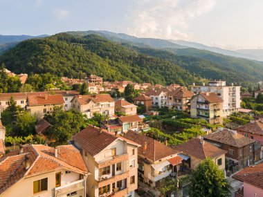 Bulgaristan 'ın Petrich, Blagoevgrad bölgesinin hava manzarası