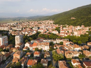 Bulgaristan 'ın Petrich, Blagoevgrad bölgesinin hava manzarası