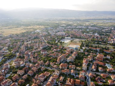 Bulgaristan 'ın Petrich, Blagoevgrad bölgesinin hava manzarası