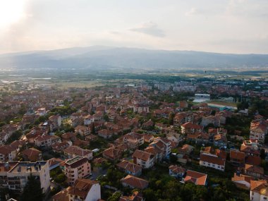 Bulgaristan 'ın Petrich, Blagoevgrad bölgesinin hava manzarası